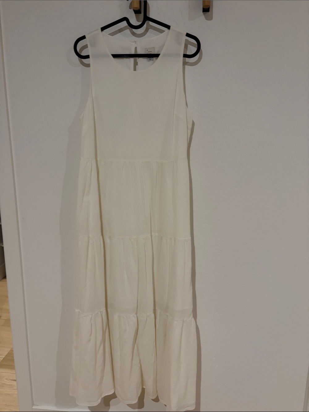 a new day Cream Maxi Tiered Sleeveless Dress